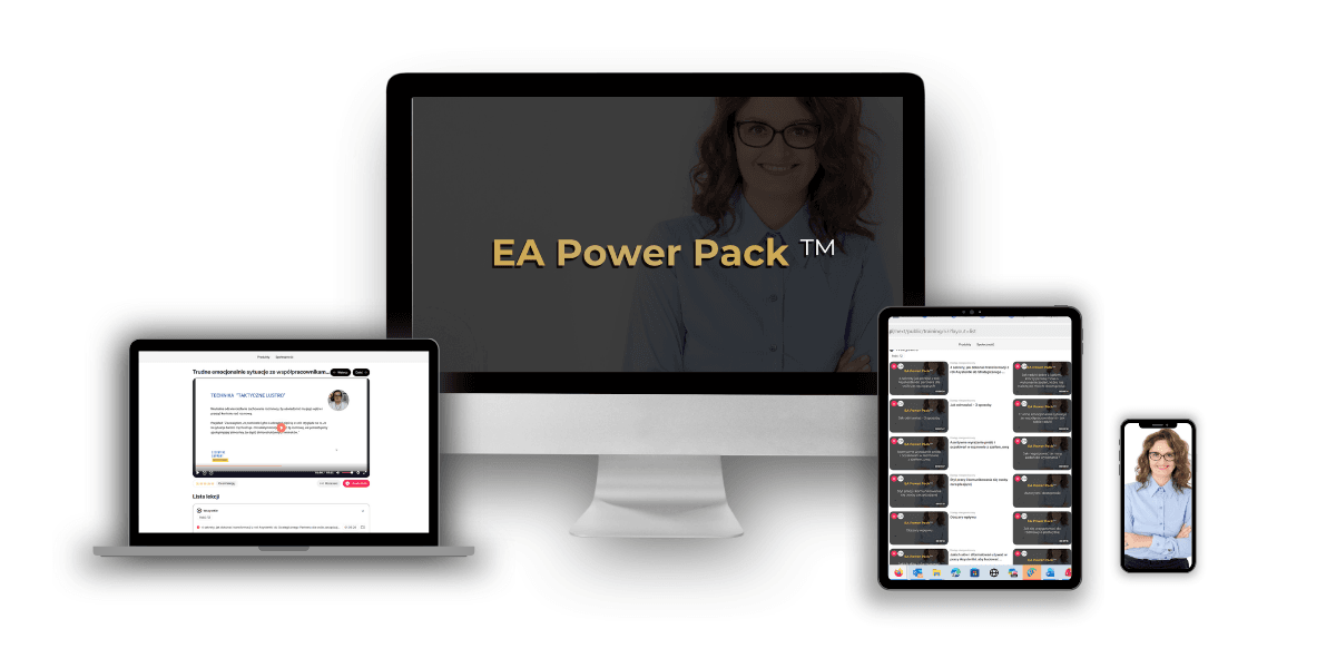 EA Power Pack — podgląd kursu na komputerze, laptopie, tablecie i telefonie